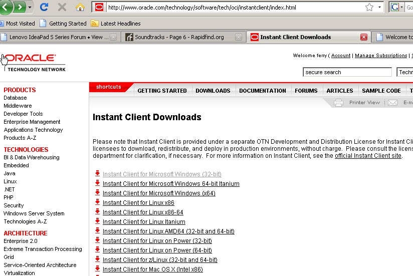 Oracle Database Client For Mac